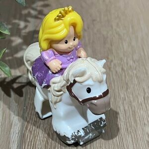 Disney Princess Doll with Purple Dress on White Horse
